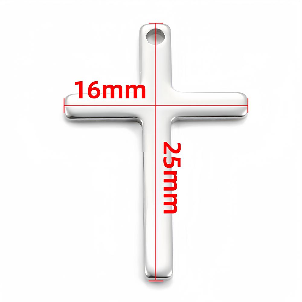20pcs Stainless Steel Charm Cross Pendants for DIY Necklace Earrings Bracelet Jewelry Making Hip Hop Crosses Pendant Accessories