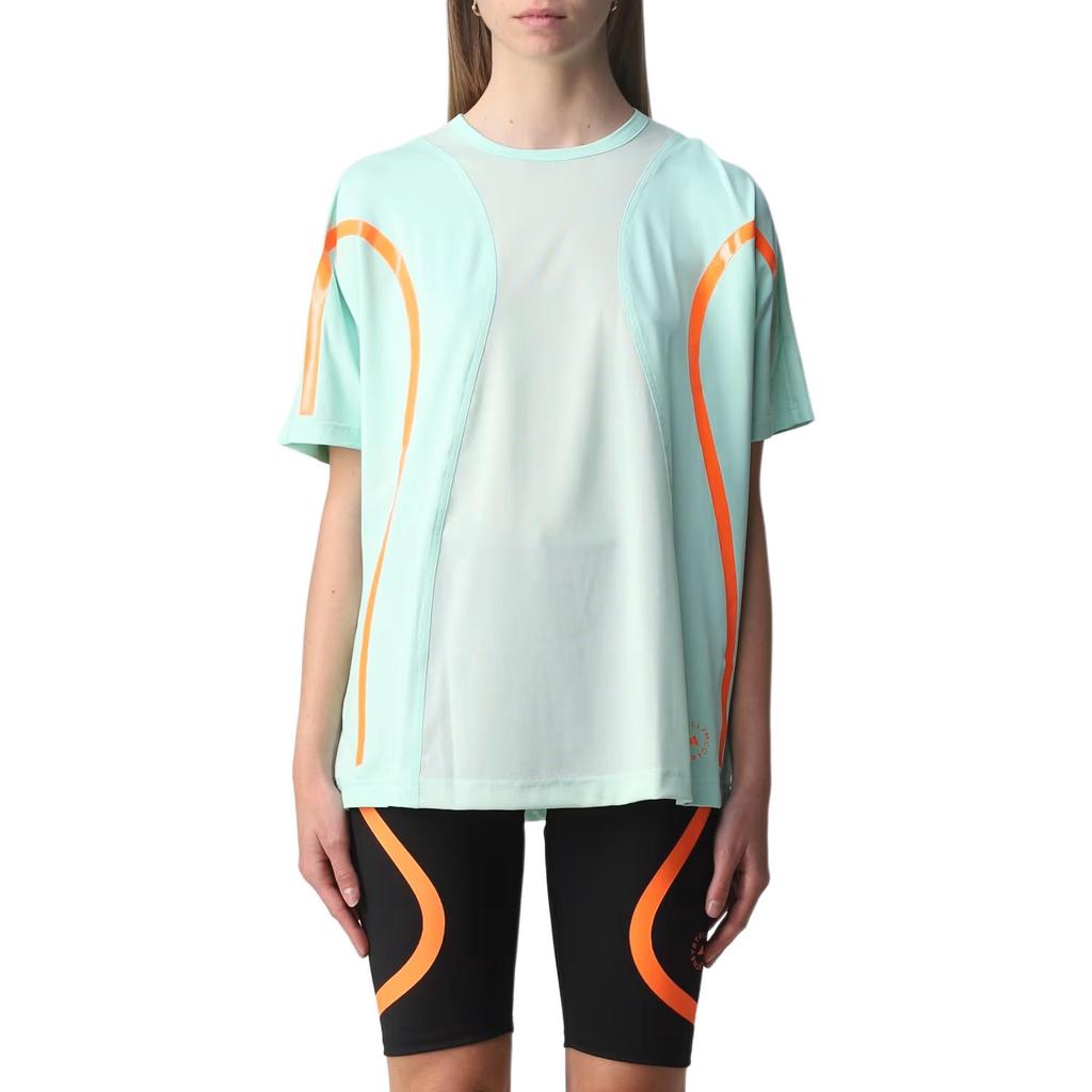 adidas X Stella McCartney Collaboration Свободная дышащая спортивная футболка для бега с короткими рукавами Женские топы Светло-зеленый HD9114