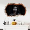 PVC Broken Design Wall Decal Realistic Door Sticker Halloween Ghost Wall Sticker  Prank