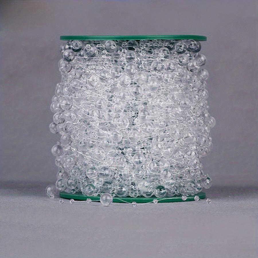 60 Meters Artificial Pearls Beads Chain Garland Flowers DIY Wedding Party Favor Bride Bouquet Decoration Beige White Pink Red