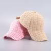 New Spring and Autumn Checkered Fragrant Baseball Hat Fashionable Warm Sunshade Duck Tongue Hat for Women
