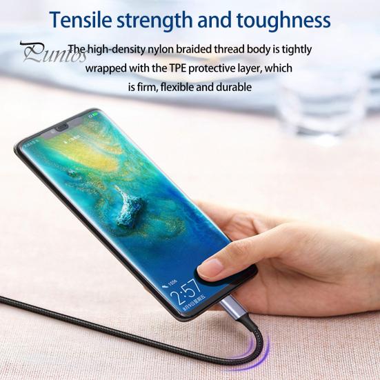 Кабель для передачи данных, универсальный сильноточный плетеный провод, быстрая зарядка, 6 А, 100 Вт, USB Type-C, зарядный кабель для мобильных телефонов, USB-C, аксессуары для мобильных телефонов