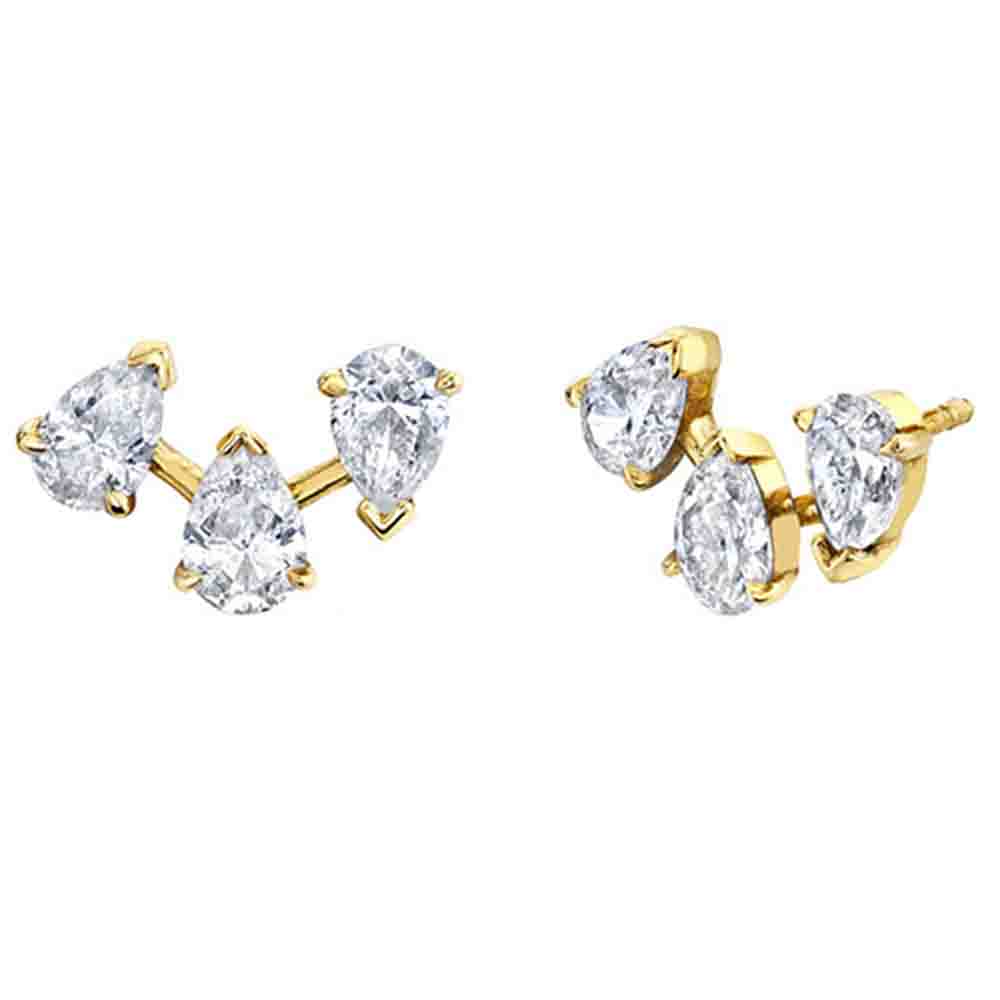 WUIHA Vintage 925 Sterling Silver Cut VVS1 D Color Real GRA Moissanite Diamonds Wedding Engagement Studs Earrings Fine Jewelry