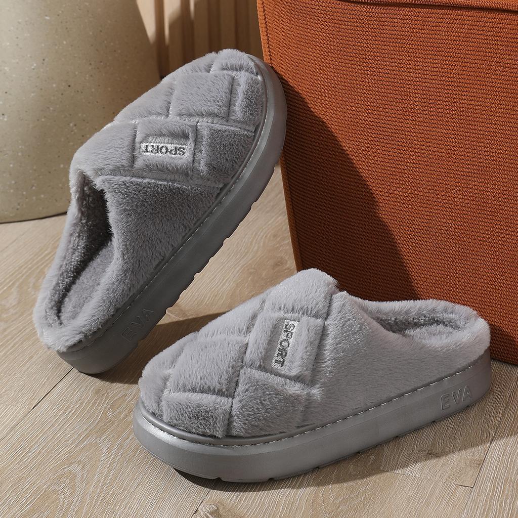 Cotton Slippers Large Size 2025 Winter Cotton Mop Warm Wool Slippers Thick Bottom Plush Slippers 45 46 47 48