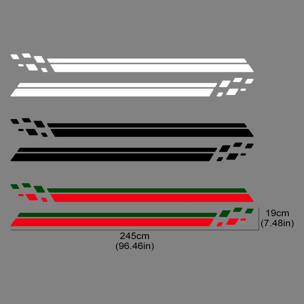 For Alfa Romeo Giulietta 2PCS Car Waist Line Stickers Sport Stripes Styling Vinyl Film Trim Decals Auto SUV Tuning Accessories