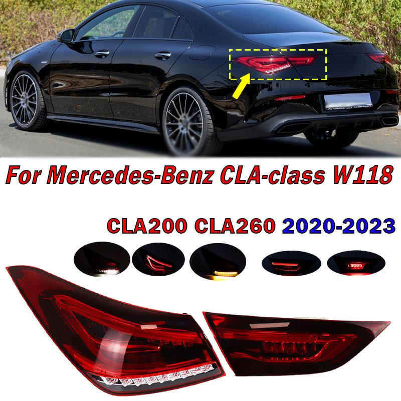 Для Mercedes-Benz CLA-класса W118 CLA200 CLA260 Седан 2020-2026 Задний фонарь Предупреждение Торможение Сигнал заднего хода Задний фонарь в сборе