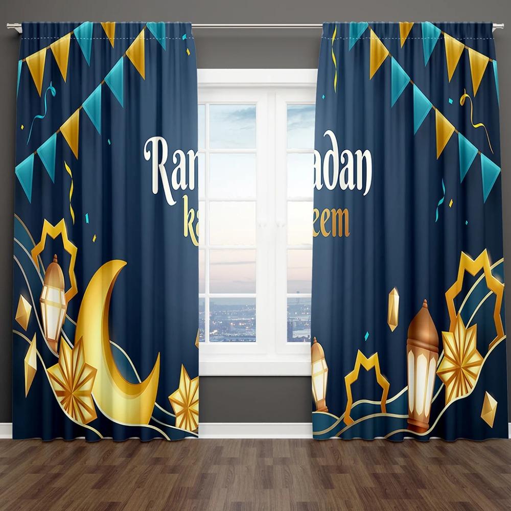 Премиум Занавески Жалюзи Рамадан Рамазан Карим Лунный Замок Подходят для Гостиной Спальни Ванной Кухни Двери Домашний Декор