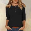 Women Cute Print Tees Blouses Casual Plus Size Basic Tops Pullover For  3/4 Sleeve Shirts