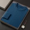 Men Cashmere Sweater Crewneck Solid Color Knited