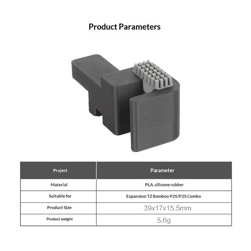 1/2/4Set Silicone Brush Nozzles Wiper Mounted Scrubbers Print Head Cleaner Printer Head Wiping For P2S 3D Printer