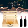 Wood Red Wine Box Hollow Out Straight Bar Wine Gift Box Container for 2 Bottles of Wine