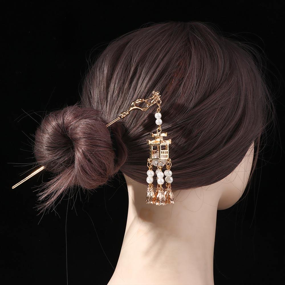 Кулон в старинном стиле, заколка для волос в китайском стиле, головные уборы, аксессуары для волос для девочек, палочки для волос ханьфу