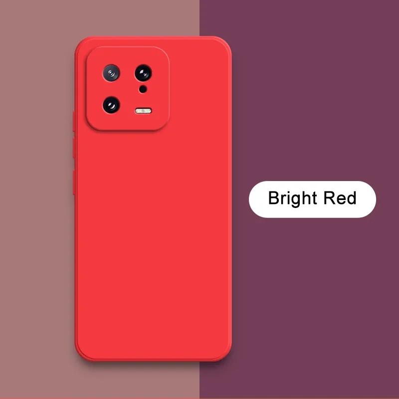 Square Liquid Silicone Phone Case for Xiaomi 13 13T Pro Ultra Lite 360 Protective Soft Back Cover Mi 13Pro 13Lite Shockproof Bag