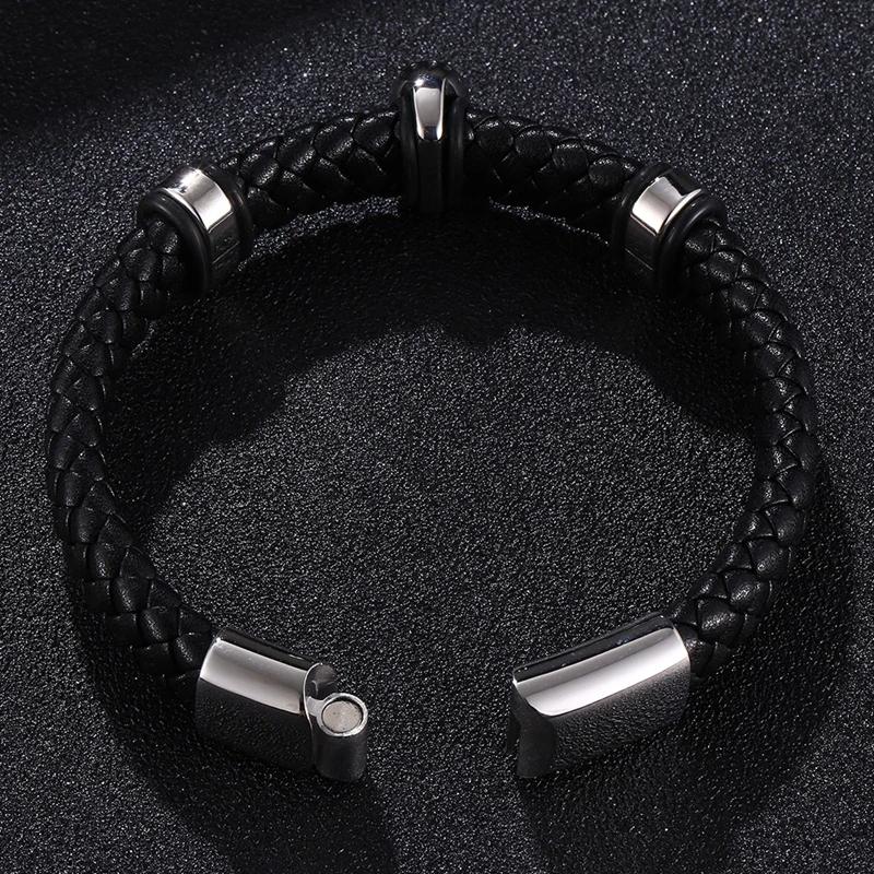 Браслет с панк-металлическим черепом, плетеный вручную, многослойный кожаный браслет, мужской хип-хоп, рок, езда на велосипеде, ювелирные изделия, аксессуар