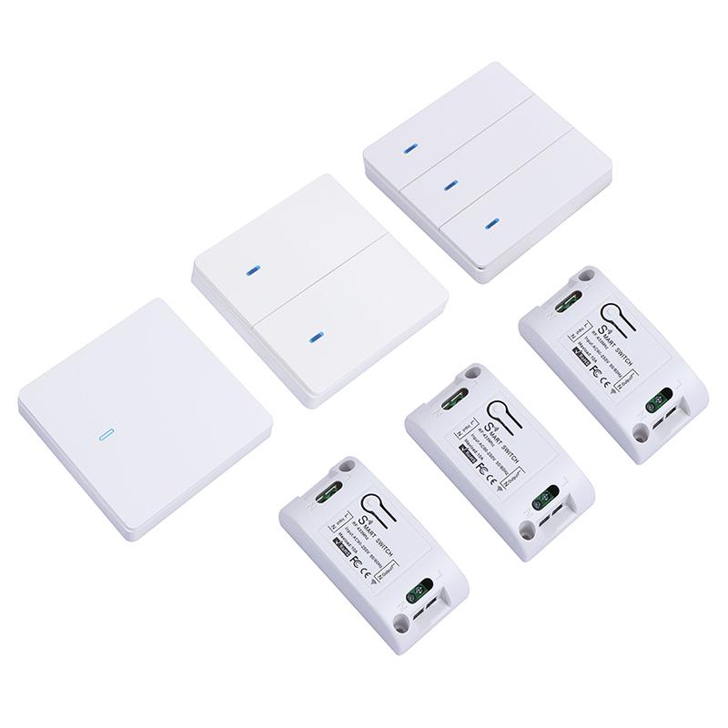 Настенный переключатель 433 МГц беспроводной настенный переключатель передатчика и релейный приемник переменного тока