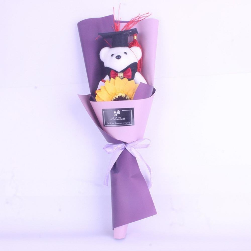 Plush Bear Bear Plush Bouquet Bouquet Decoration Doctoral Bear Toy  Graduation Season