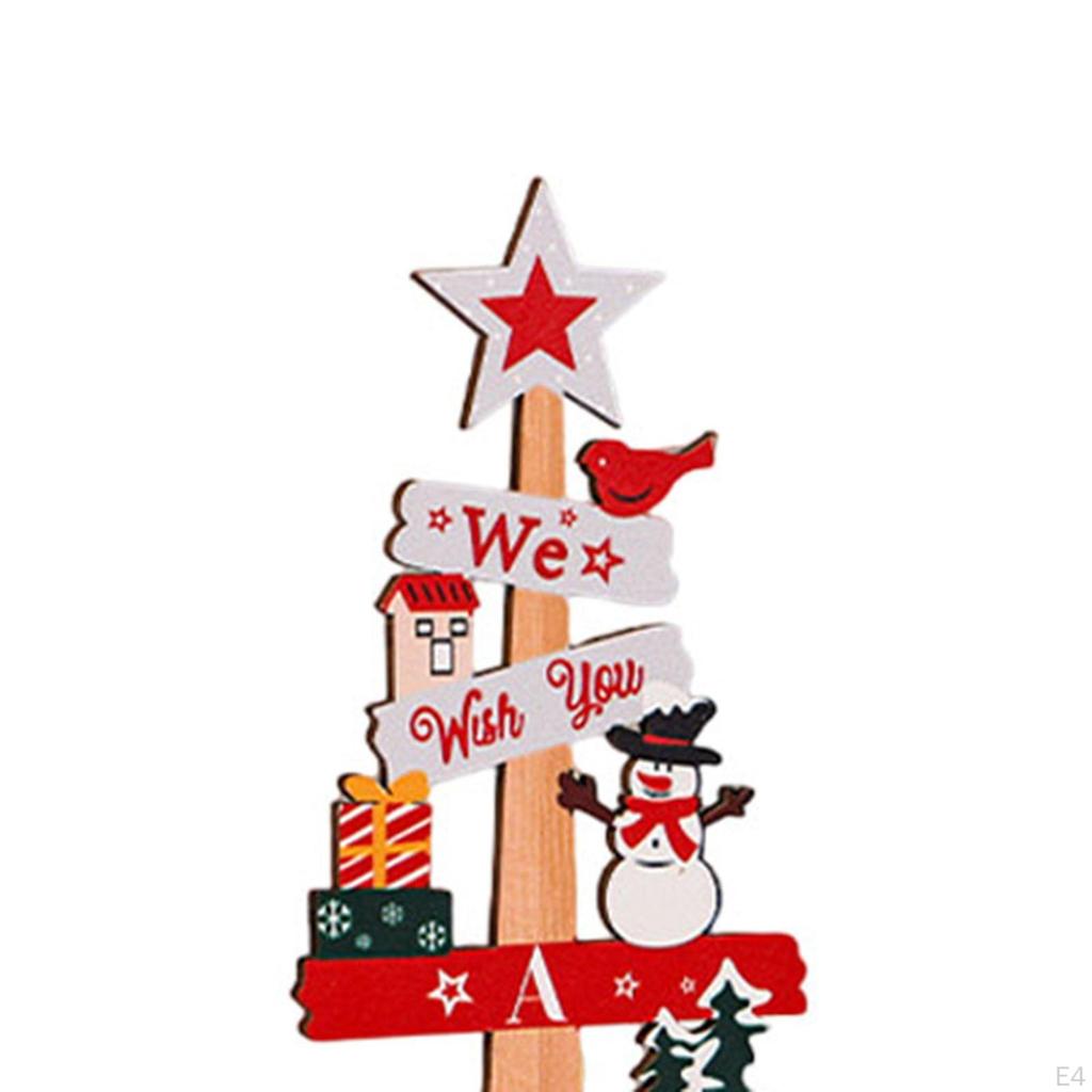 Деревянная табличка-указатель «Рождественская елка» Маленькое рождественское настольное украшение для спальни, книжной полки