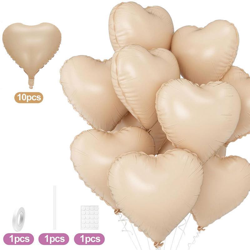 10 шт. 18 дюймов Большие Красные Шары-Сердца из Фольги Для Дня Святого Валентина Свадебного Девичника Годовщины Помолвки Украшение
