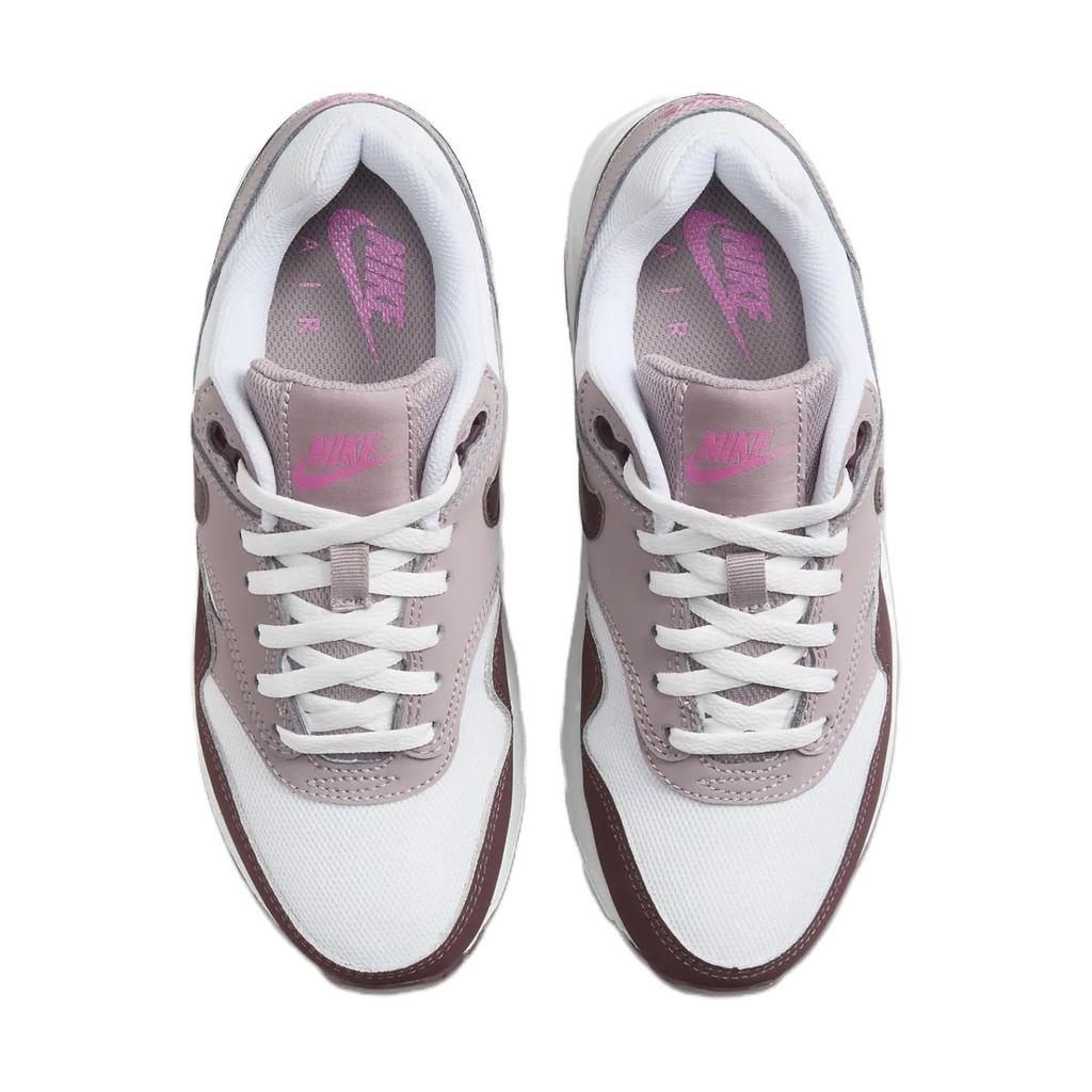 Nike Air Max 1 Abrasion Resistant Low top Kids Lifestyle Shoes White Purple Unisex DZ3307-112
