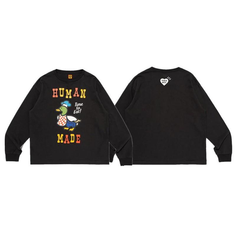 Japanese Vintage Long Sleeve T-Shirt Cartoon Animal Print Loose Fit Teens