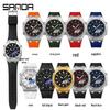 Sanda Octagonal Oak Men's Electronic Sports Watch - Waterproof, Lightweight, with Alarm Clock