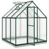 Green Greenhouse with Foundation Frame Green 169 x 169 x 202 cm Aluminum