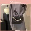 Simulated Pearl Fashion Decoration Crocodile Pattern Women Casual Bag Square