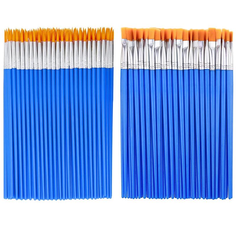 100 шт. набор для детей нейлоновые волосы цифровая масляная живопись ручка граффити раскраска кисть гипсовая линия крючок ручка акварель