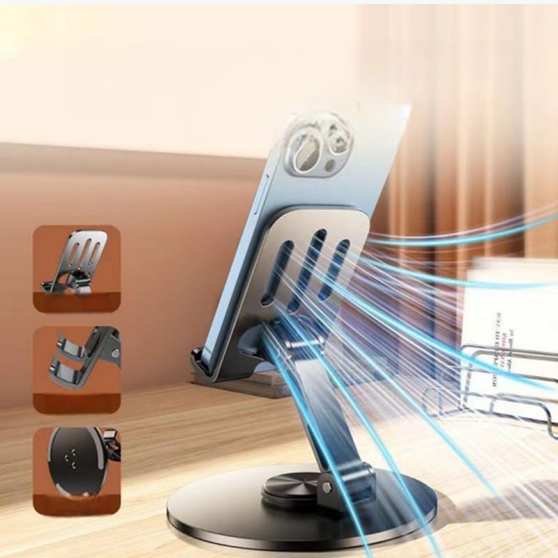 Metal Phone Stand 360-degree Rotation Adjustment Folding Lazy Tablet Desktop Phone Stand