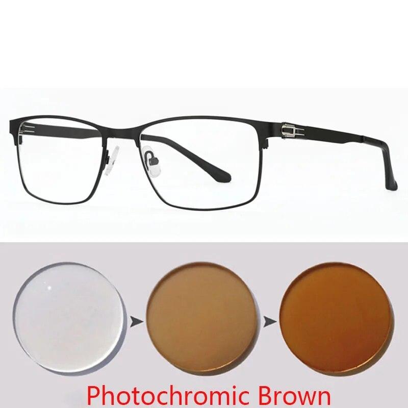 Дизайнерские очки для чтения без винтов, фотохромные серые очки для дальнозоркости, очки для дальнего зрения с силой от 0 до +400
