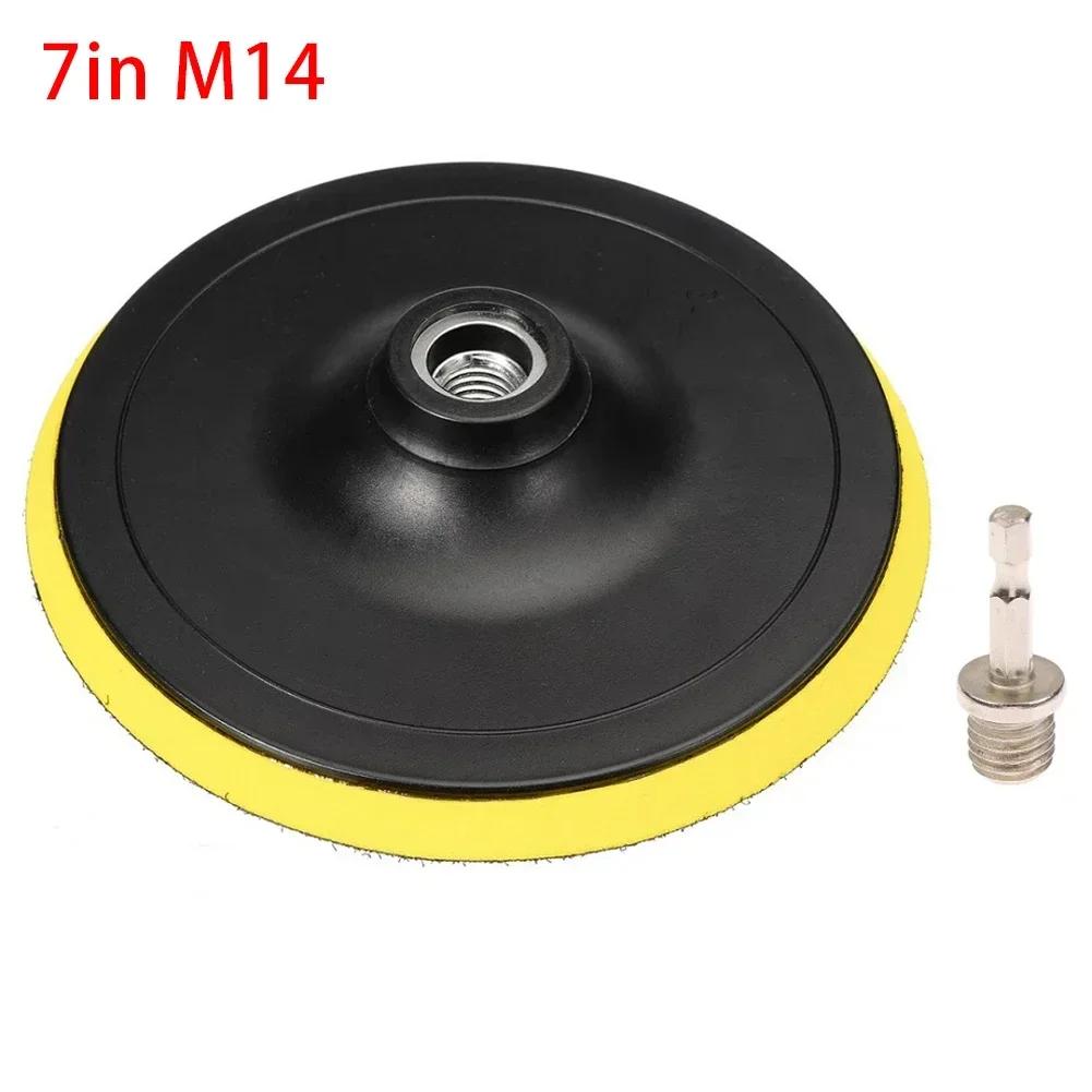 Шлифовальная подошва с адаптером для дрели M10/M14 3/4/5/6/7 дюймов Для полировки, очистки металла, стекла, керамики, шлифовальных машин, полировальных электроинструментов