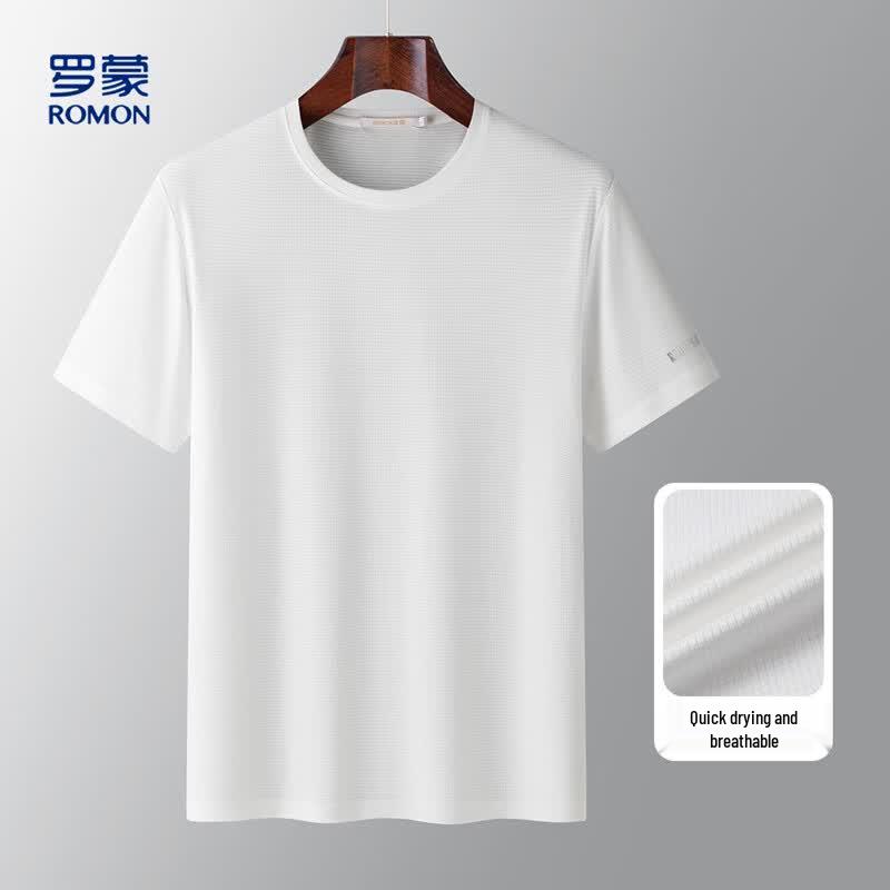 Romon Men's Quick-Dry Breathable Round Neck Short Sleeve T-Shirt
