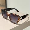 Большие солнцезащитные очки «кошачий глаз» женские новая мода конфетный цвет оправа декор солнцезащитные очки леди трендовый дизайн бренда уличные очки