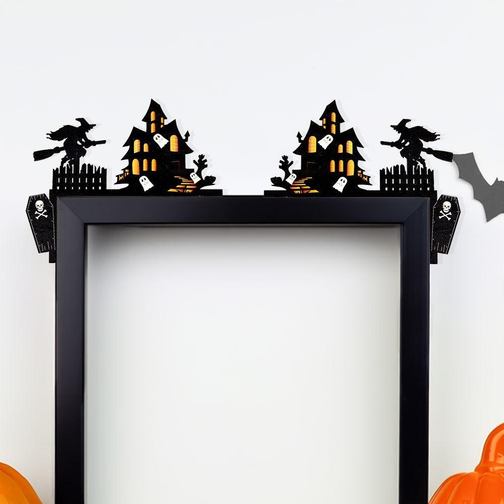 1 пара паутин Хэллоуин дверная рама украшение для вечеринки дверной угол знак дверь