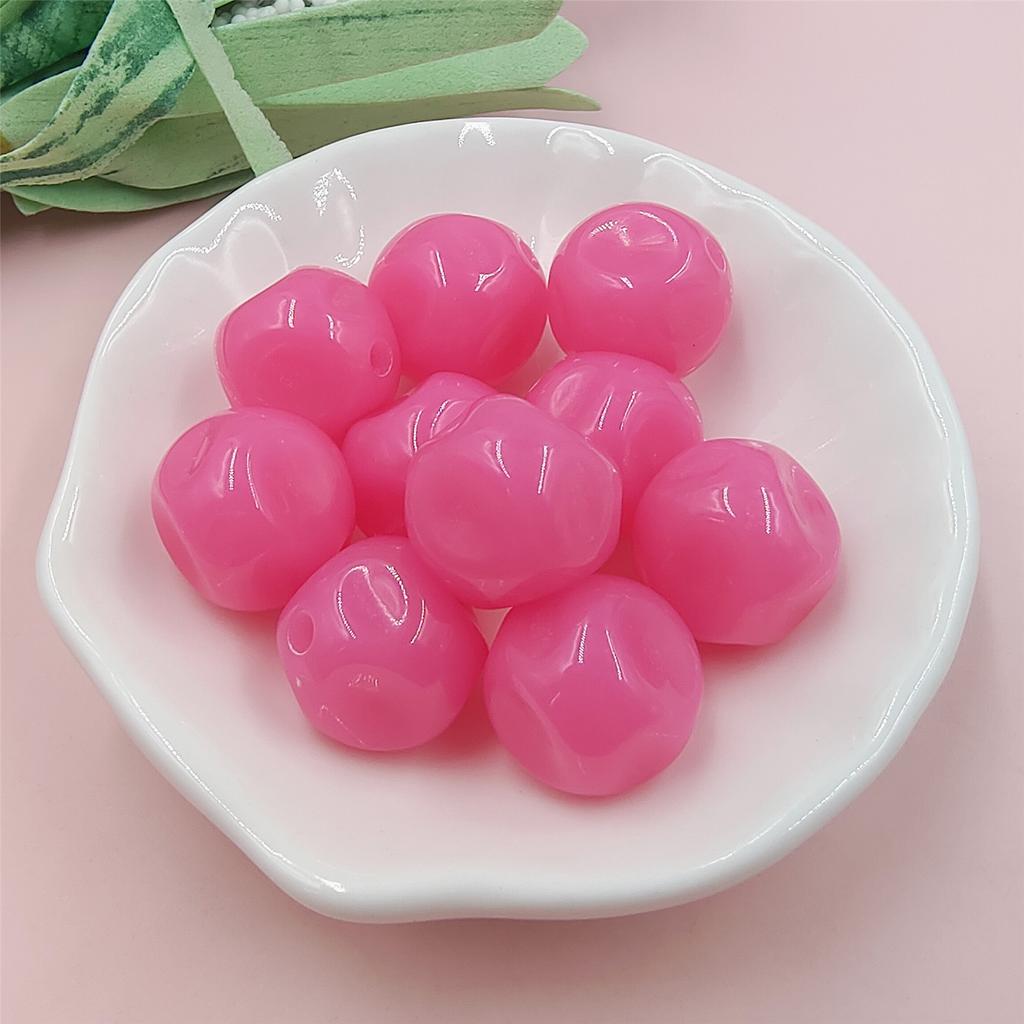 Акриловые поделки, модные многогранники с отверстиями, сделай сам, 10 шт./пакет, ювелирные аксессуары, цвет макарон, материалы для бисера, свободные бусины, перламутровый имитация нефрита