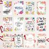 12pcs Foldable Mother's Day Greeting Card Blessing Message Card Party Gift Card Thank You Mom Gift