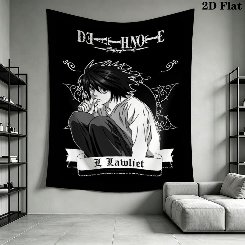 Death Note Wall Tapestry Aesthetic Wall Hanging Printed Fabric Blanket Decorative Tapestries for Bedroom Living Room Home Decor