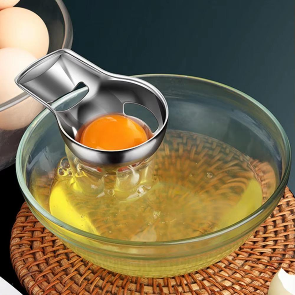 Stainless Steel Egg Yolk Filter Professional Egg White Divider Egg Yolk Separator Spoon Household
