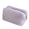 Rectangular Shape Plush Pencil Case Plush Fabric Portable Plush Hand Pouch  Travel Makeup Organize