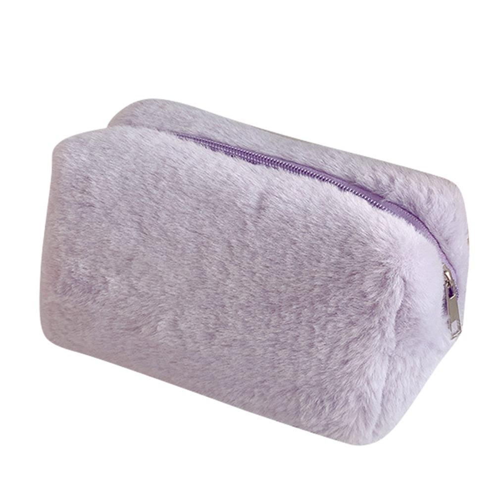 Rectangular Shape Plush Storage Bag Handheld Cosmetic Bag Daily Sundries Storage
