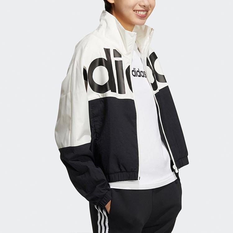 adidas Спортивная куртка с логотипом Neo Contrast Женские куртки Черные HE4535