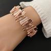 Этнический стиль эластичный женский браслет цветной ретро браслет на руку нерегулярная геометрия браслет женщины девушка