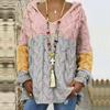 Autumn and Winter New Plus Size Women's Sweater Fashion Elegant Solid Hooded Knitted Sweaters Ladies Vintage Loose Casual Woman Knitwear Jumpers 25117