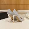Crystal Bowknot High Heels - 2025 French Stiletto Wedding & Evening Shoes