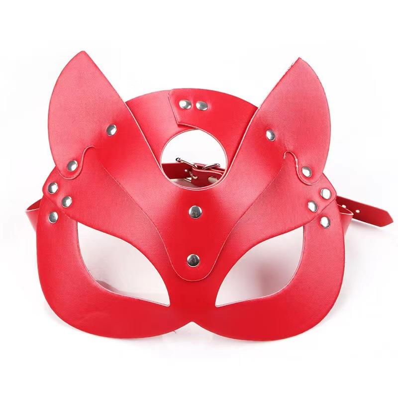 Fox Leather Eye Mask Role-playing Mask PU Sex Mask Eye Toys for Couples Adult Games Games Bondage Set BDSM