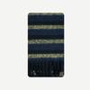 Neutral Color Block Striped Tassel Small Scarf for Women in Winter Soft Student with Wool Blended Scarf