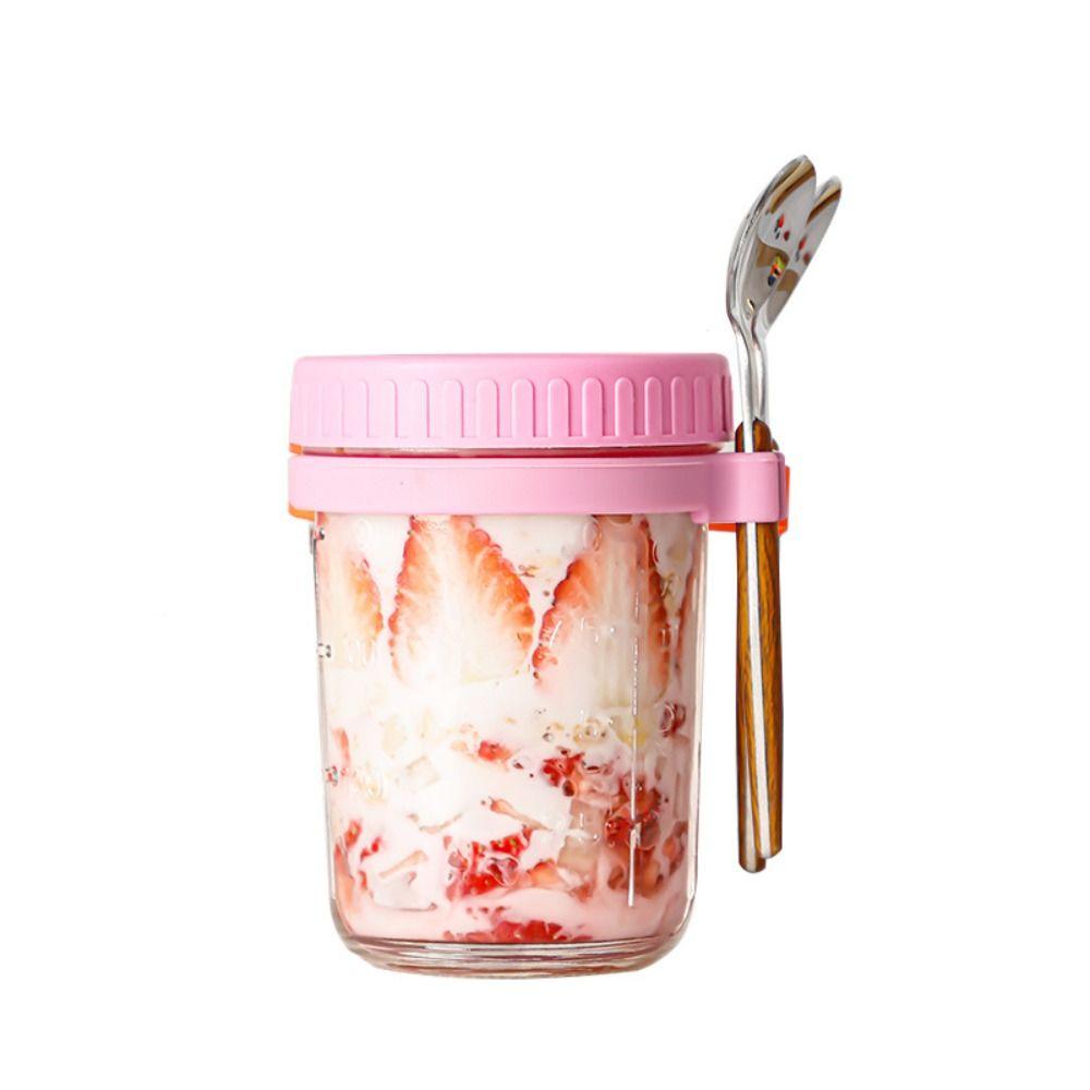 С крышками контейнеры для йогурта 16 унций банки для хранения хлопьев новые стаканчики для овсянки на ночь