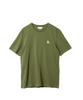 Мужская футболка Maison Kitsuné, цвет хаки, regular fit, размер S, LM00110KJ0008, с нашивкой-лисой Chillax [Параллельный импорт]