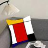 Piet Mondrian Fashion Cushion Cover Pillowcase Ultra Soft Skin Friendly Fabric Cloud Like Comfort Concealed Zipper