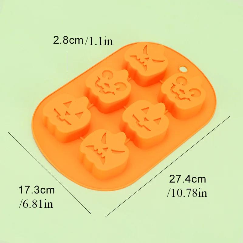 3D Силиконовая форма для торта на Хэллоуин, форма в виде тыквы и привидения для приготовления печенья, конфет, инструменты для DIY украшения торта, аксессуары для выпечки